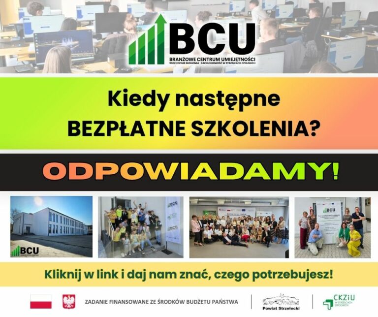 Nowe BEZPŁATNE SZKOLENIA już od września!
