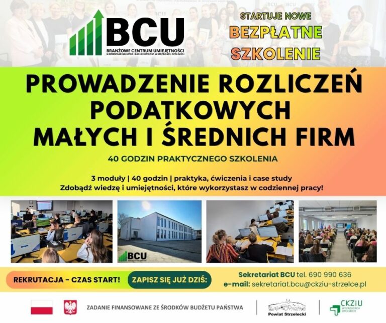 darmowe szkolenie prowadzenie rozliczeń podatkowych małych i średnich firm